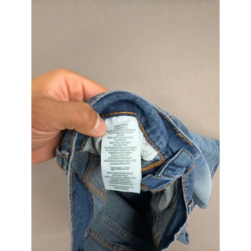 True Religion Rocco Relaxed Skinny Denim Shorts Mens 38 Blue Medium Wash Stretch